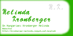 melinda kronberger business card
